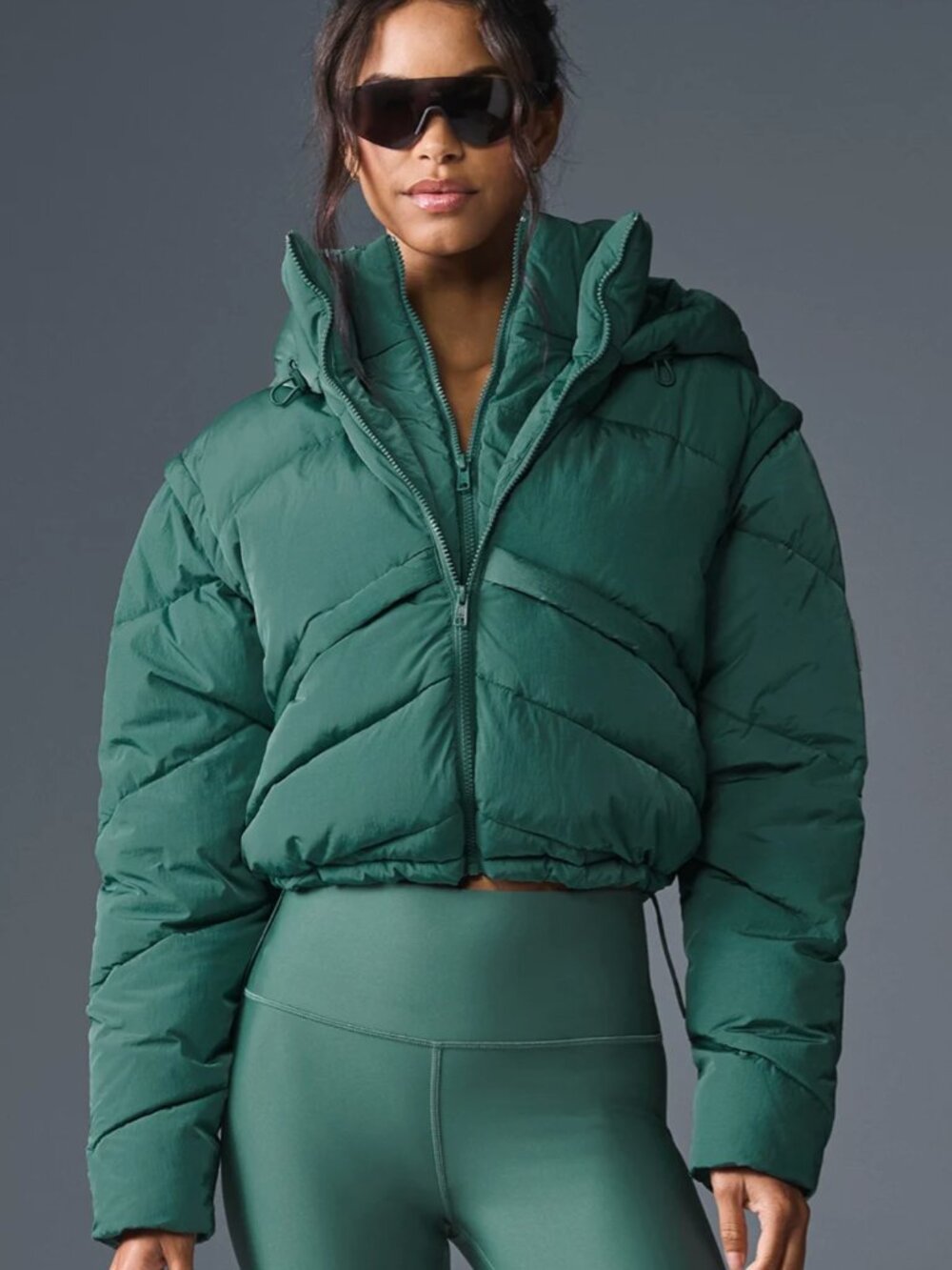 ALO Yoga Glacier Puffer Winter Ivy Green Puffer Jacket